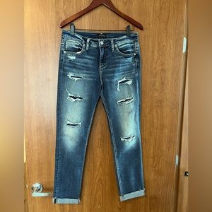 Silver boyfriend jean